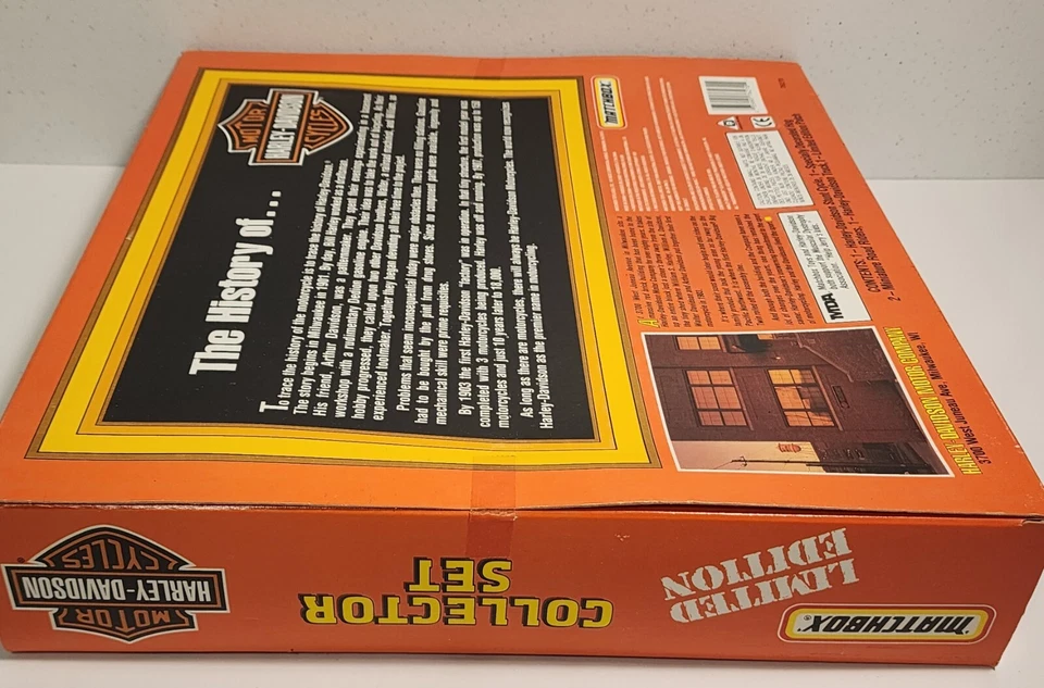 Matchbox Harley Davidson Motorcycles Limited Edition Collector Set W/ Patch New - Image 4 of 4