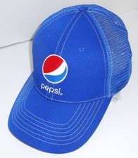 Classic Licensed Pepsi Brand Mesh Back Truckers Hat Blue B75