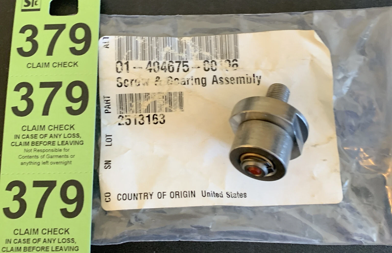 Berkel Part 01-404675-00106 - Screw & Bearing Assembly