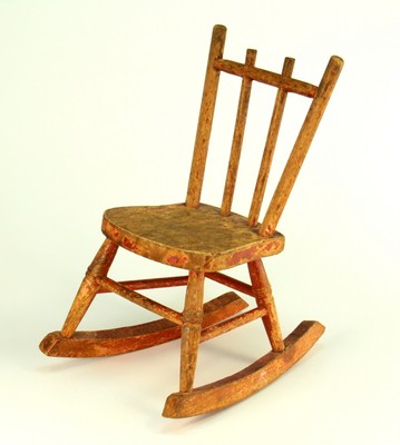 dollhouse rocking chair red