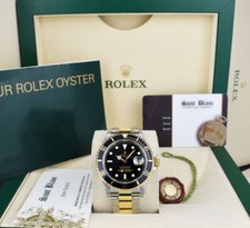 Rolex ROLEX - 18kt Gold & Stainless Steel Submariner Black Dial SEL 16613 - SANT BLANC