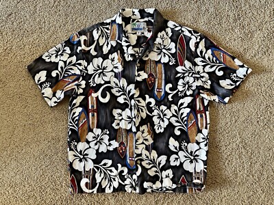Size M - Vintage RJC Made in Hawaii Camp Collar Woven Hawaiian Shirt Barely Worn