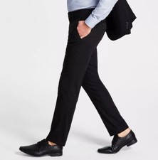 Kenneth Cole Reaction Men's Suit Separate Slim Fit Dress Pants Black Size 34x32