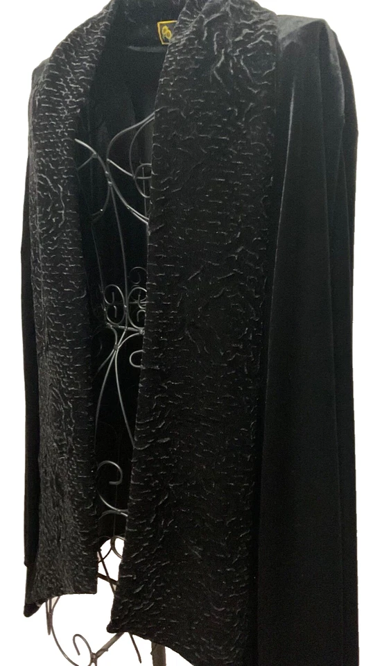 Hermoso Mirasol Frente Abierto Terciopelo Aplastado Elástico Negro talla S. (b7) Foto 4 de 4