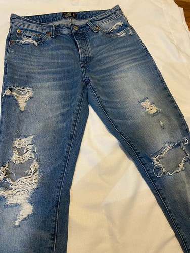 Slim Boyfriend Ripped Jeans Size 