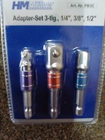 "StecknüSse 3 Teilig - Nuss Akkuschrauber Adapter FüR 1/4\", 3/8\" U. 1/2\" Top"