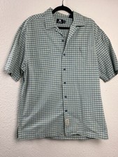 Nautica Button Up Shirt Mens Size L Multicolor Plaid Short Sleeve Casual Cotton