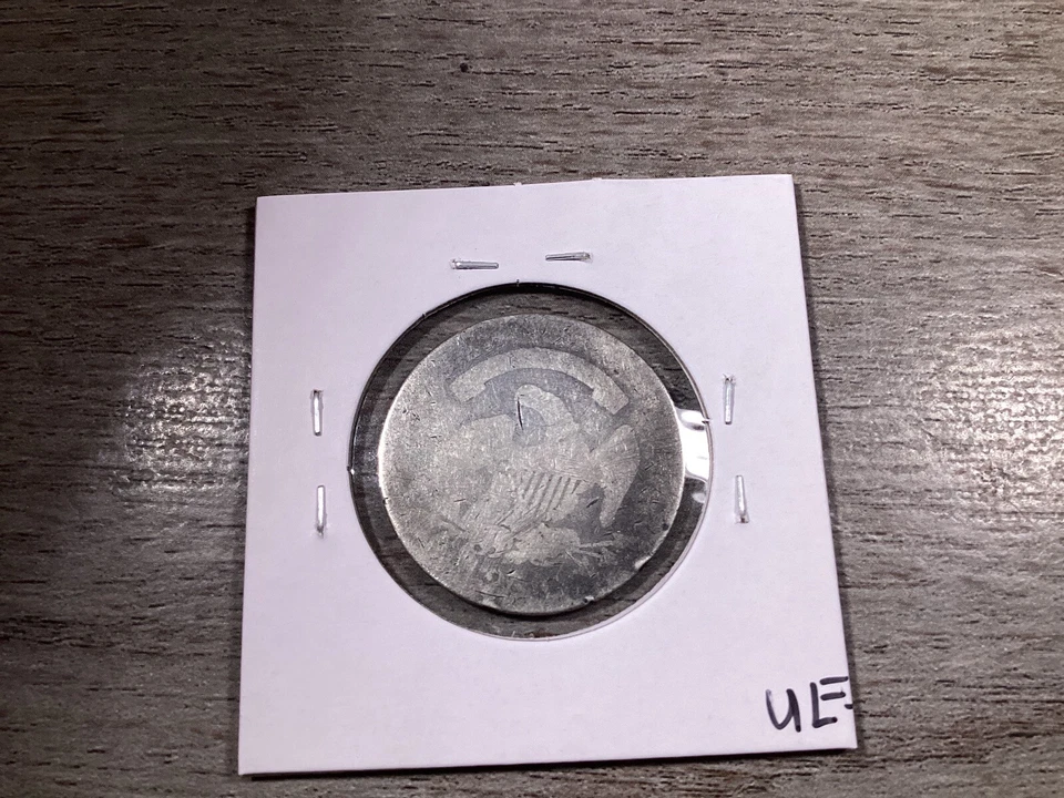 Busto tapado 1819 cuarto tipo 1 gran diámetro con lema 052124 03ue Foto 2 de 4