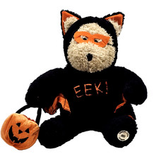 10" Starbucks Bearista Bears Bat Pumpkin Halloween 2003 Stuffed Animal Plush