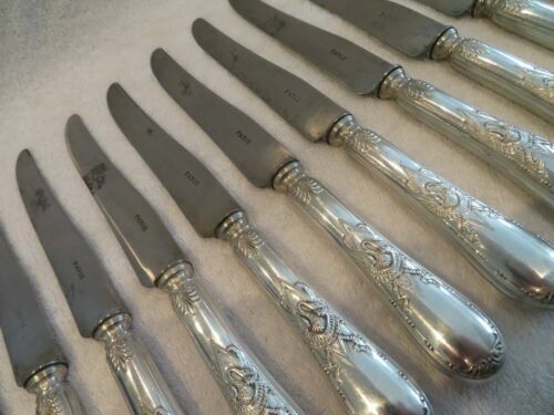 Lot De 7 Porte-couteaux Anciens En Métal Argenté - Décoratifs - Vintage