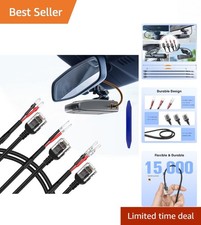 Universal 19.9" Braided RJ11 Radar Detector Cables 3-Pack Convenience