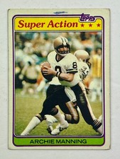 1981 Topps ARCHIE MANNING Super Action Card #379 - New Orleans Saints NFL   #
