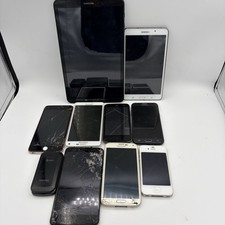 Apple iPhones Samsung Galaxy Lot of 11 Mixed for Scrap, Parts