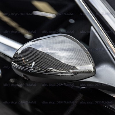 2X Dry Carbon Fiber Mirror Covers For Mercedes E53 AMG E350 E400e E450 2024-2026