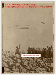 K.u.k. Foto Fliegertruppe Luftkampf Isonzo kuk photo biplane dogfight italy ww1
