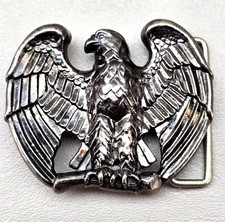 Vintage Avon Eagle Belt Buckle Silver Tone American Patriotic