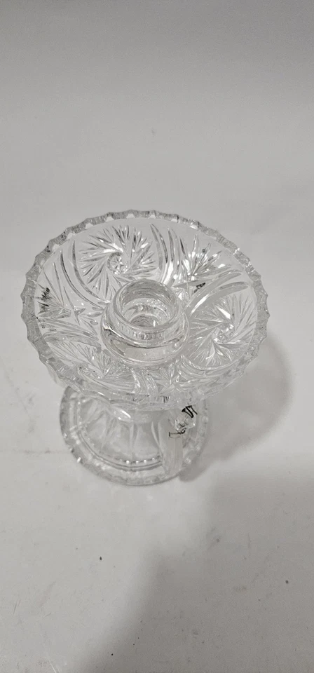 Schöner Hochwertiger Kristall Kerzenständer mit Glasprismen Kerzenhalter Vintage - Bild 4 von 4
