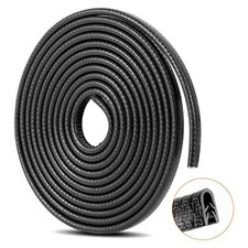 Car Door Edge Guards 16Ft 5M Automotive Door Entry Guard U Shape 16 ft Black