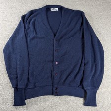 Vintage Jantzen Six Button Cardigan Sweater Blue Men  s Size Large
