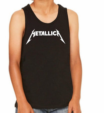 Metallica Heavy Metal Band Youth's Black Tank Tops