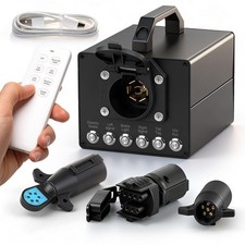 Zuomeng Trailer Light Electric Brake Tester with Wireless Remote black