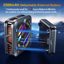 Wireless Cooling Fan Magnetic Phone Cooler Rechargeable RGB