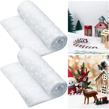 Christmas Snow Blanket Roll Glitter Snow Blanket Fake Snow Blanket for Christ...