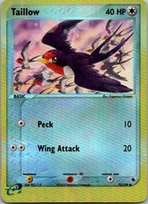 Taillow Reverse Holo Common Ruby and Sapphire 72/109 HP on eBay