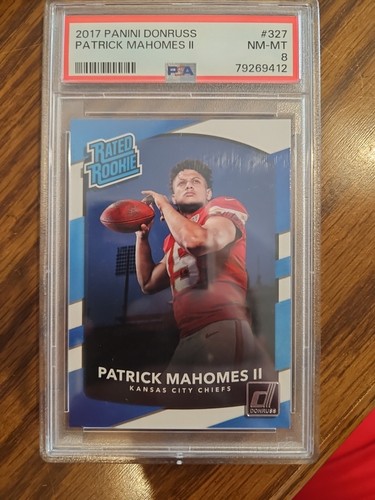 2017 Donruss Rated Rookie Patrick Mahomes Psa 8