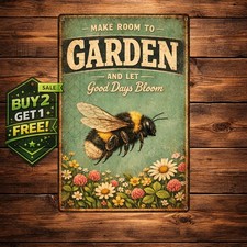 tin metal sign plant garden believe the tomorrow