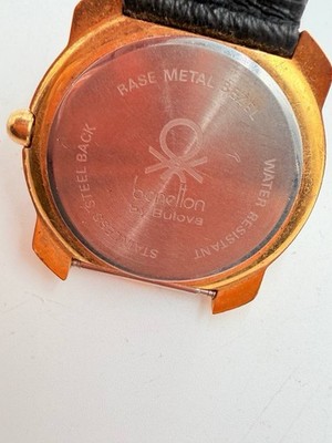 Vintage Benetton by Bulova Wristwatch Floral Dial Colors Benetton