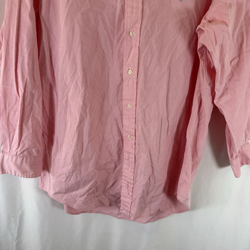 Camisa de Vestir Ralph Lauren Para Hombre 16.5 Rosa Calce Clásico Cuello Manga Larga Botón Foto 3 de 4