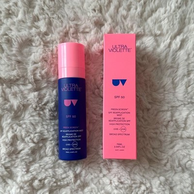 Ultra Violette Preen Screen LSF 50 Reapplication Mist 75ml volle Größe NEU 32£