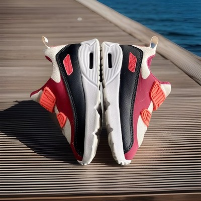 NIKE AIR MAX TINY 90  SLIP-ON NEON-PINK/BLACK/WHITE [TODDLERS] SIZE 6C