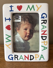 I Love My Grandpa Ceramic Picture Frame 3.5 X 5 photo