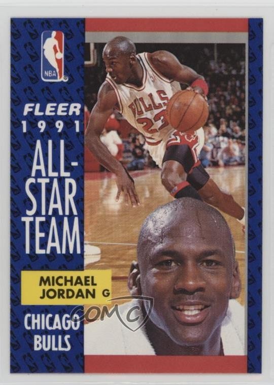 1991-92 Fleer All-Star Team Michael Jordan #211 HOF 10yu