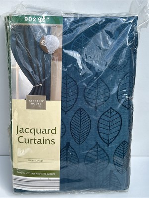 Kirkton House Jacquard gefüttert 3'' Band Vorhänge Wohnkultur in grünem Blatt Design