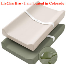 2 Pack Green  Beige Konssy 100 Polyurethane Changing Pad Covers Waterproof