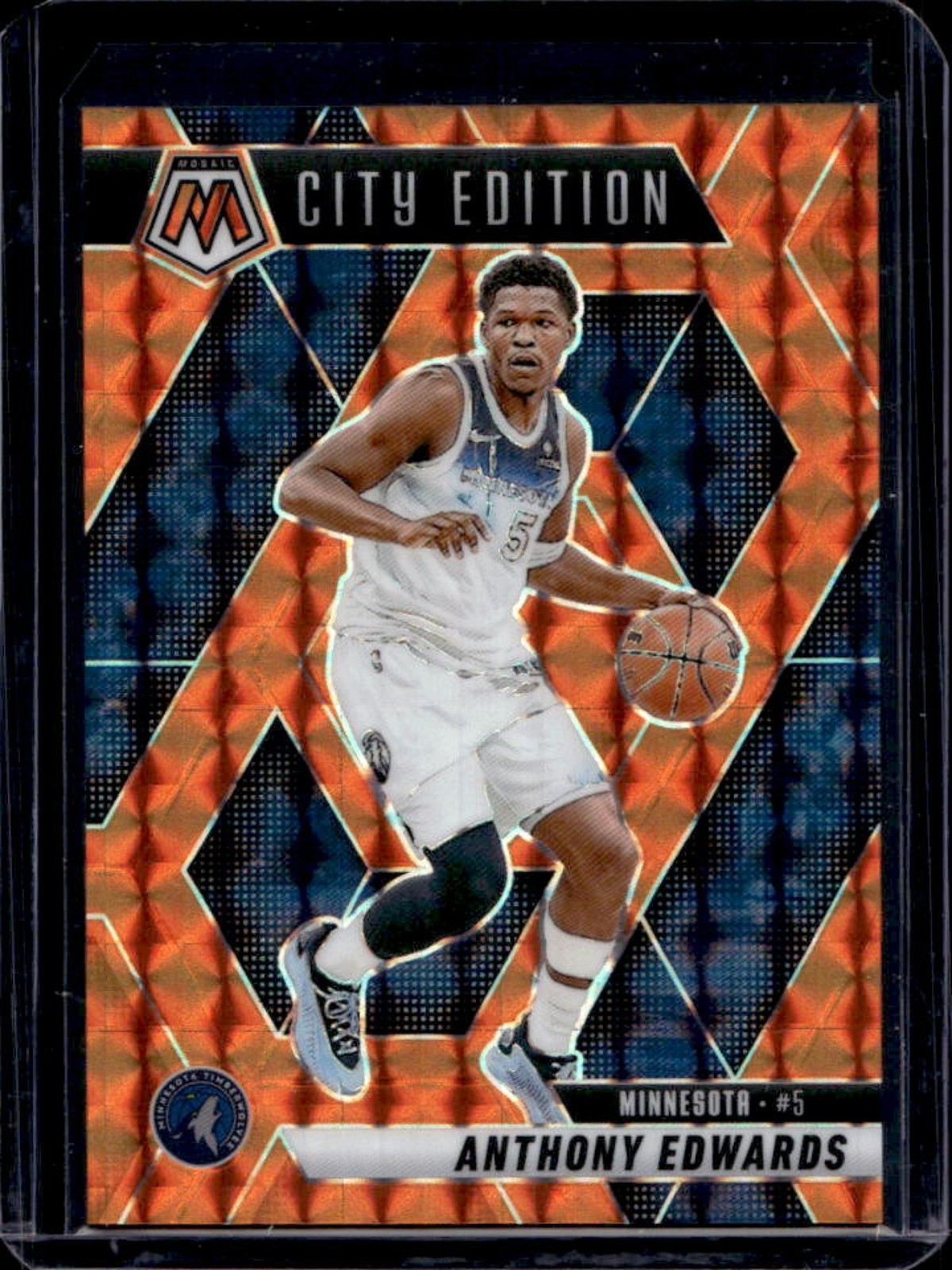 2024-25 Mosaic Anthony Edwards Orange City Edition #90/249 Timberwolves