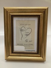 Golden Rectangular Picture Frame Fits 4    x 6    Photo Opening