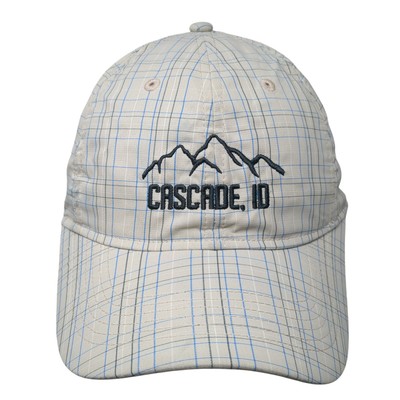 Cascade ID Slideback Hat Multicolor One Size Plaid Embroidered 6 Panel