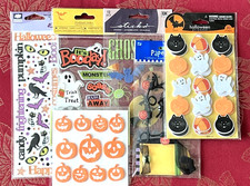928 - LOT OF HALLOWEEN 3D FLAT STICKERS - STICKO PAPER BLISS MORE
