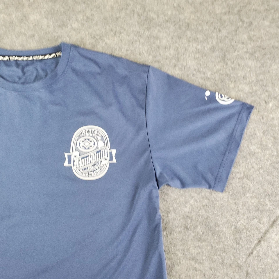 Camisa Maui Built Para Hombre Extra Grande Azul Cuello Redondo Manga Corta Gráfico Elastizado Foto 4 de 4