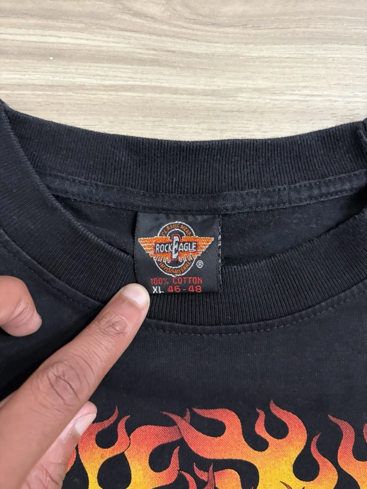 Camiseta de motociclista Flame Eagle vintage talla XL Foto 3 de 4