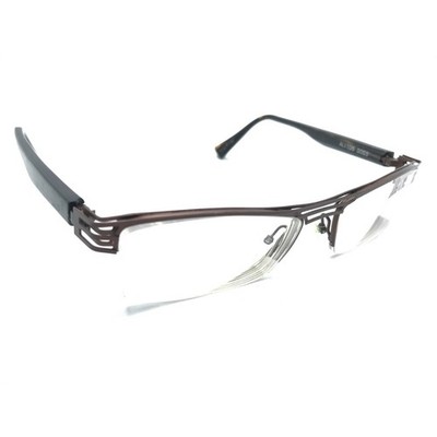Alain Mikli AL1105 003 Bronze Black Half Rim Eyeglasses Frames 54-17 140 France