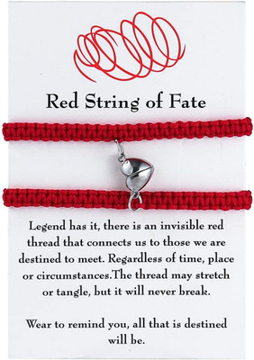 2Pcs Braide Red String of Fate Bracelet Set for Lover Women Men Couple Matching