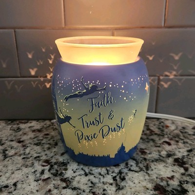 SCENTSY Disney Tinkerbell Peter Pan Wax Warmer Faith Trust And Pixie Dust 