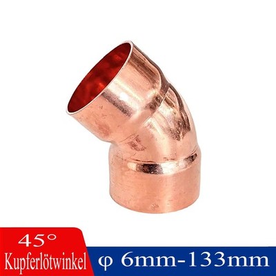 Kupferlötwinkel 45 Grad Kupfer Lötfitting Fitting Klima Kälte Heizung Sanitär IA