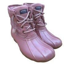 Sperry Rose Pink Saltwater Duck Boot, Women's Size 1, EUC