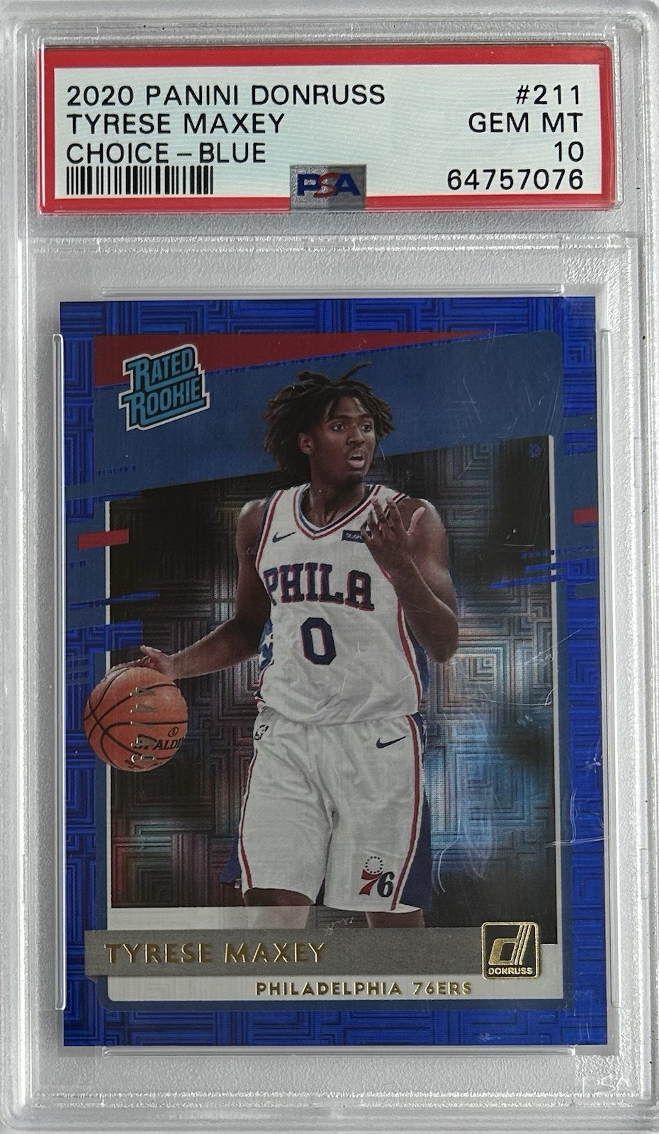 Tyrese Maxey Rookie /49 2020 Donruss Basketball Choice Blue